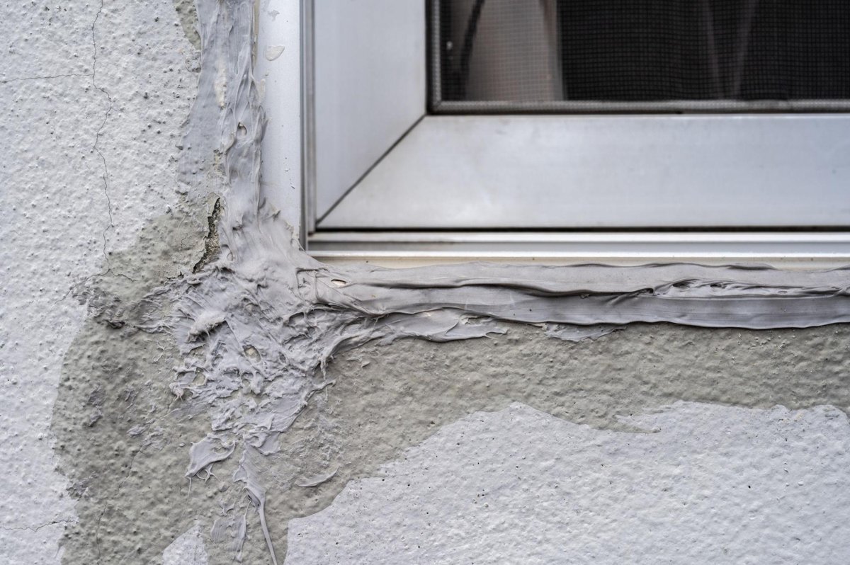 Exterior renovation project featuring expert caulking workmanship